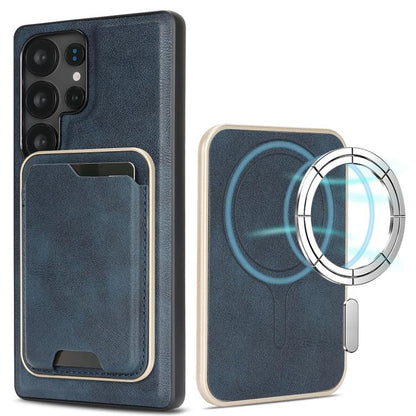 Kalebol Slim MagSafe Ring Magnetic Card Bag Leather Phone Case, For Samsung Galaxy S23 Ultra 5G, For Samsung Galaxy S23+ 5G, For Samsung Galaxy S23 5G, For Samsung Galaxy S22 Ultra 5G