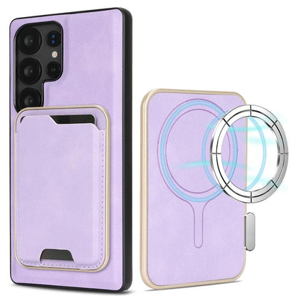 Kalebol Slim MagSafe Ring Magnetic Card Bag Leather Phone Case, For Samsung Galaxy S23 Ultra 5G, For Samsung Galaxy S23+ 5G, For Samsung Galaxy S23 5G, For Samsung Galaxy S22 Ultra 5G