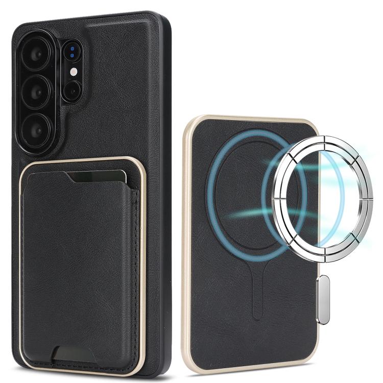 Kalebol Slim MagSafe Ring Magnetic Card Bag Leather Phone Case, For Samsung Galaxy S26 Ultra 5G, For Samsung Galaxy S25 Edge 5G, For Samsung Galaxy S25 5G, For Samsung Galaxy S25+ 5G, For Samsung Galaxy S25 Ultra 5G, For Samsung Galaxy S24 Ultra 5G    ...