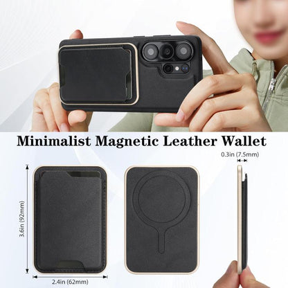 Kalebol Slim MagSafe Ring Magnetic Card Bag Leather Phone Case, For Samsung Galaxy S26 Ultra 5G, For Samsung Galaxy S25 Edge 5G, For Samsung Galaxy S25 5G, For Samsung Galaxy S25+ 5G, For Samsung Galaxy S25 Ultra 5G, For Samsung Galaxy S24 Ultra 5G    ...