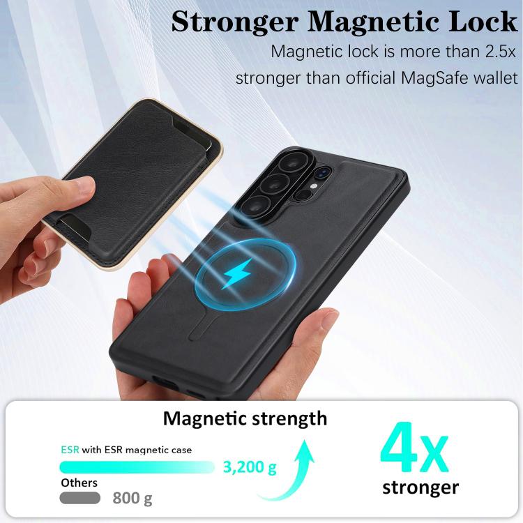 Kalebol Slim MagSafe Ring Magnetic Card Bag Leather Phone Case, For Samsung Galaxy S26 Ultra 5G, For Samsung Galaxy S25 Edge 5G, For Samsung Galaxy S25 5G, For Samsung Galaxy S25+ 5G, For Samsung Galaxy S25 Ultra 5G, For Samsung Galaxy S24 Ultra 5G    ...
