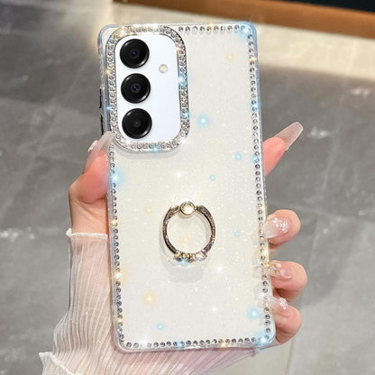 Rhinestone Glitter TPU Ring Holder Anti-fall Phone Case, For Samsung Galaxy S25 5G, For Samsung Galaxy S25+ 5G, For Samsung Galaxy S25 Ultra 5G, For Samsung Galaxy A16 5G, For Samsung Galaxy S24 FE 5G, For Samsung Galaxy A15 5G, For Samsung Galaxy A55 ...
