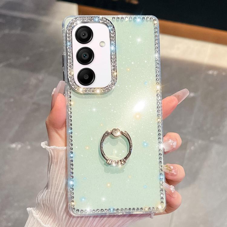 Rhinestone Glitter TPU Ring Holder Anti-fall Phone Case, For Samsung Galaxy S25 5G, For Samsung Galaxy S25+ 5G, For Samsung Galaxy S25 Ultra 5G, For Samsung Galaxy A16 5G, For Samsung Galaxy S24 FE 5G, For Samsung Galaxy A15 5G, For Samsung Galaxy A55 ...