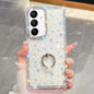 Rhinestone Glitter TPU Ring Holder Anti-fall Phone Case, For Samsung Galaxy S25 5G, For Samsung Galaxy S25+ 5G, For Samsung Galaxy S25 Ultra 5G, For Samsung Galaxy A16 5G, For Samsung Galaxy S24 FE 5G, For Samsung Galaxy A15 5G, For Samsung Galaxy A55 ...