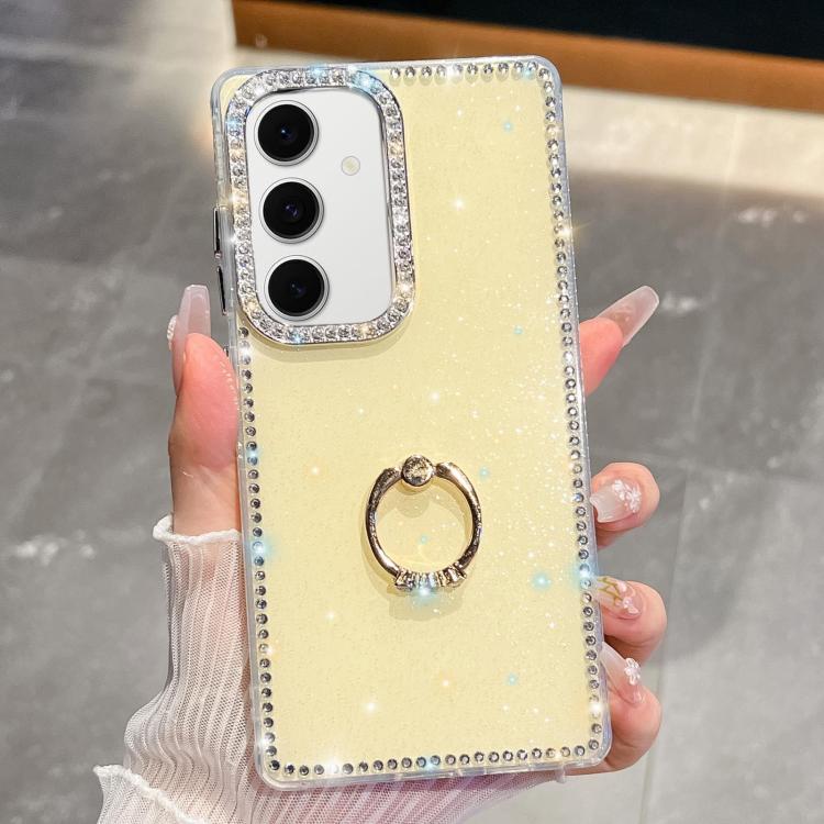 Rhinestone Glitter TPU Ring Holder Anti-fall Phone Case, For Samsung Galaxy S24 Ultra 5G, For Samsung Galaxy S24+ 5G, For Samsung Galaxy S24 5G, For Samsung Galaxy S23 Ultra 5G