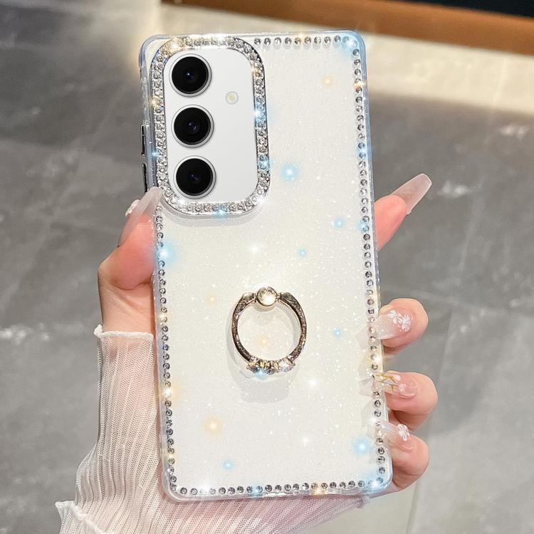 Rhinestone Glitter TPU Ring Holder Anti-fall Phone Case, For Samsung Galaxy S24 Ultra 5G, For Samsung Galaxy S24+ 5G, For Samsung Galaxy S24 5G, For Samsung Galaxy S23 Ultra 5G