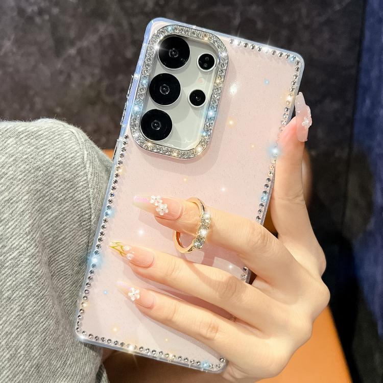 Rhinestone Glitter TPU Ring Holder Anti-fall Phone Case, For Samsung Galaxy S25 5G, For Samsung Galaxy S25+ 5G, For Samsung Galaxy S25 Ultra 5G, For Samsung Galaxy A16 5G, For Samsung Galaxy S24 FE 5G, For Samsung Galaxy A15 5G, For Samsung Galaxy A55 ...