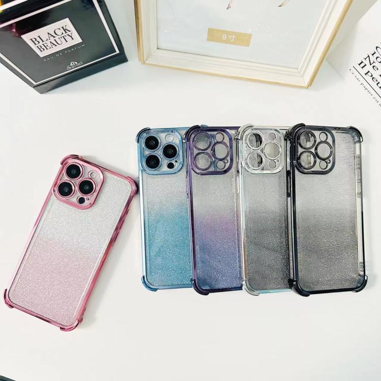 Electrpolated Glitter Four-corner Shockproof Space TPU Phone Case