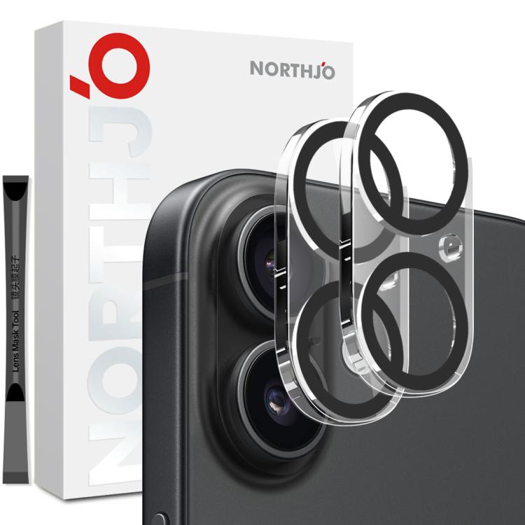 2pcs NORTHJO Camera Lens Protector 3D Night Shot Tempered Glass Film