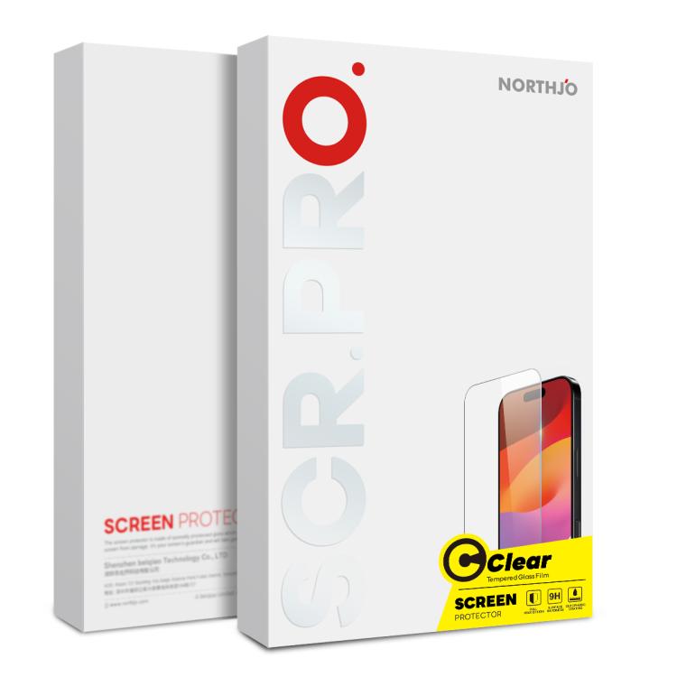 2pcs NORTHJO A++ 0.3mm 2.5D Screen Tempered Glass Film