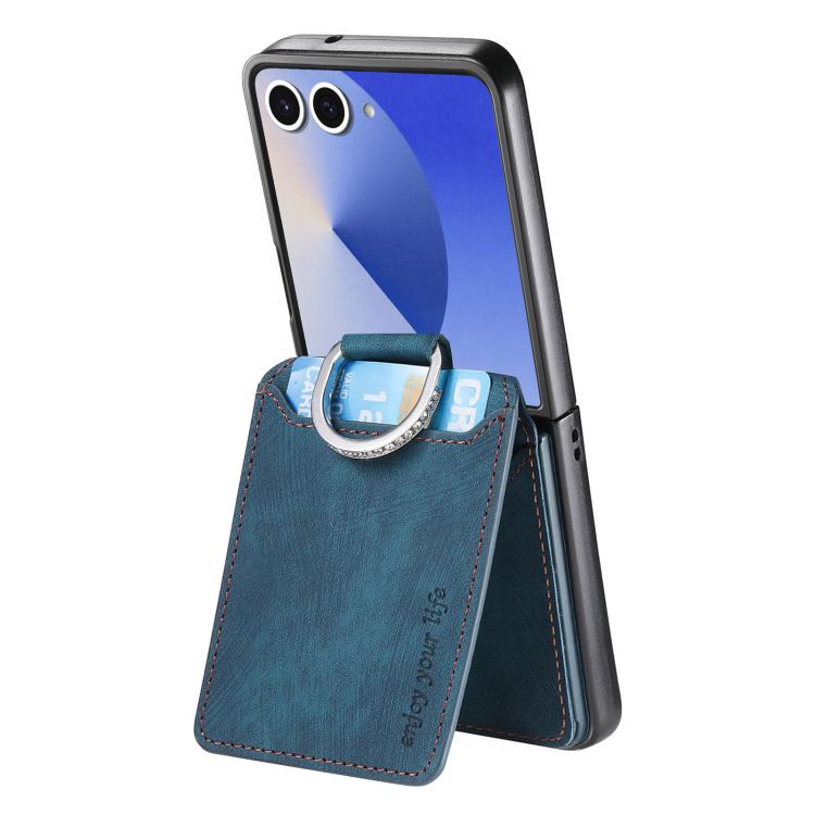 Retro Leather Ring Vertical Flip Wallet Phone Case