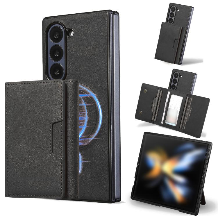 Kalebol Strong Magnetic MagSafe Tri-Fold Wallet Leather Phone Case