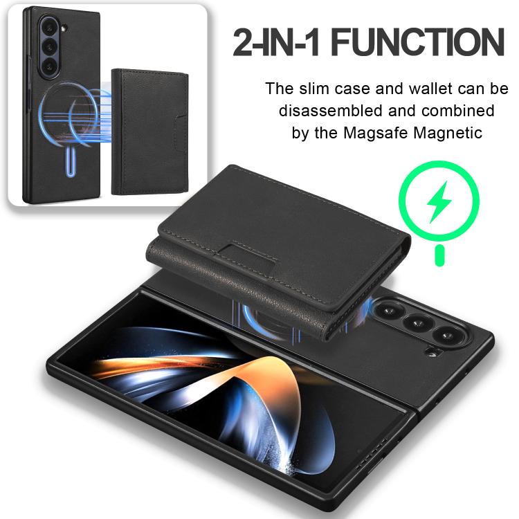 Kalebol Strong Magnetic MagSafe Tri-Fold Wallet Leather Phone Case