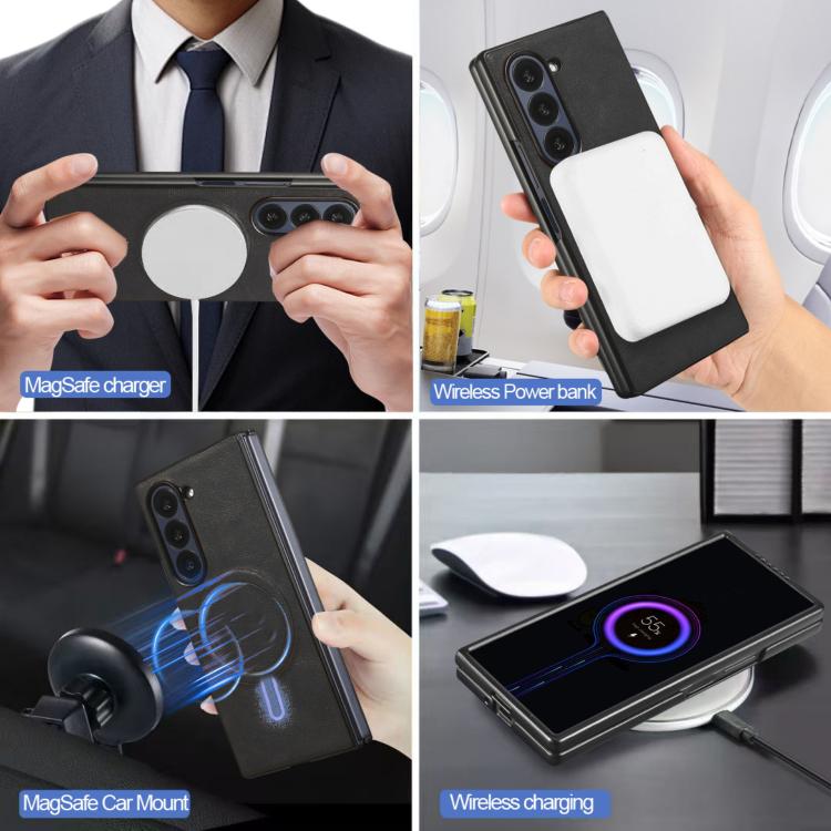 Kalebol Strong Magnetic MagSafe Tri-Fold Wallet Leather Phone Case