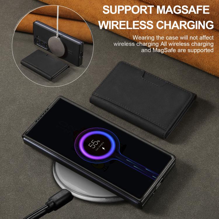 Kalebol Strong Magnetic MagSafe Tri-Fold Wallet Leather Phone Case