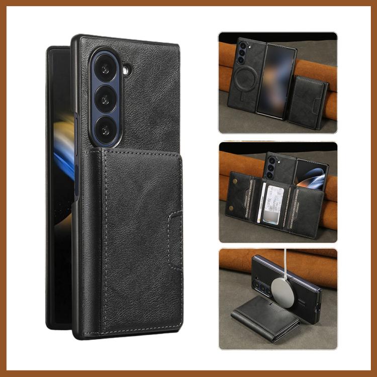 Kalebol Strong Magnetic MagSafe Tri-Fold Wallet Leather Phone Case