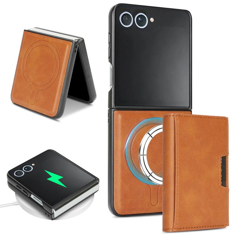 Kalebol Strong Magnetic MagSafe Tri-Fold Wallet Leather Phone Case