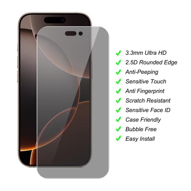 JUNSUNMAY 25pcs Privacy Screen Protector Tempered Glass Film
