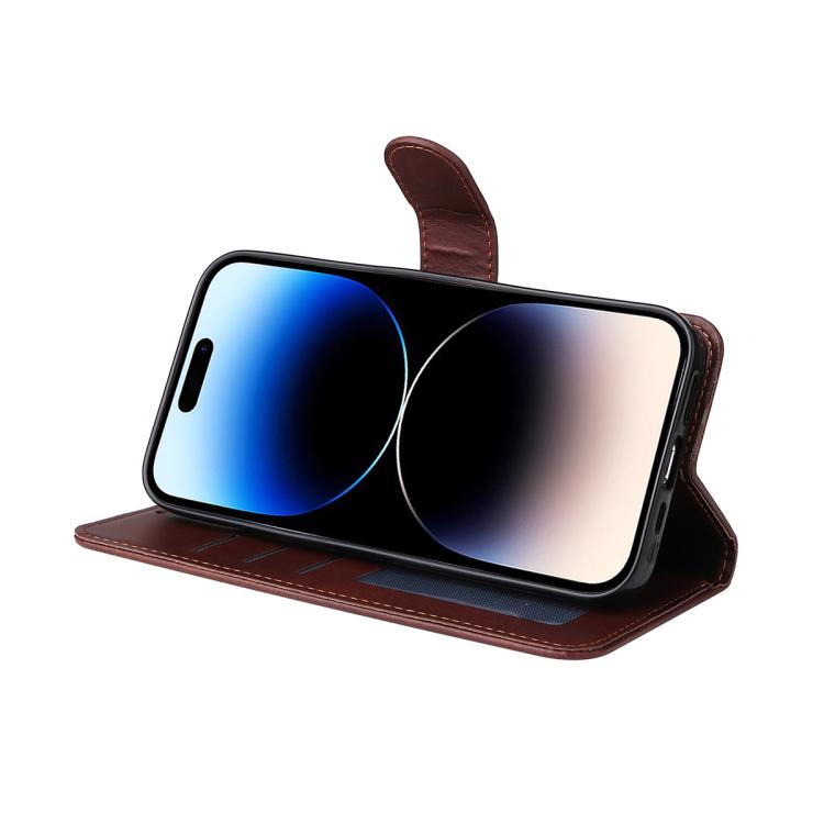 ENKAY Card Wallet Calf Texture Leather Phone Case with Thickened Glue No White Edge Film