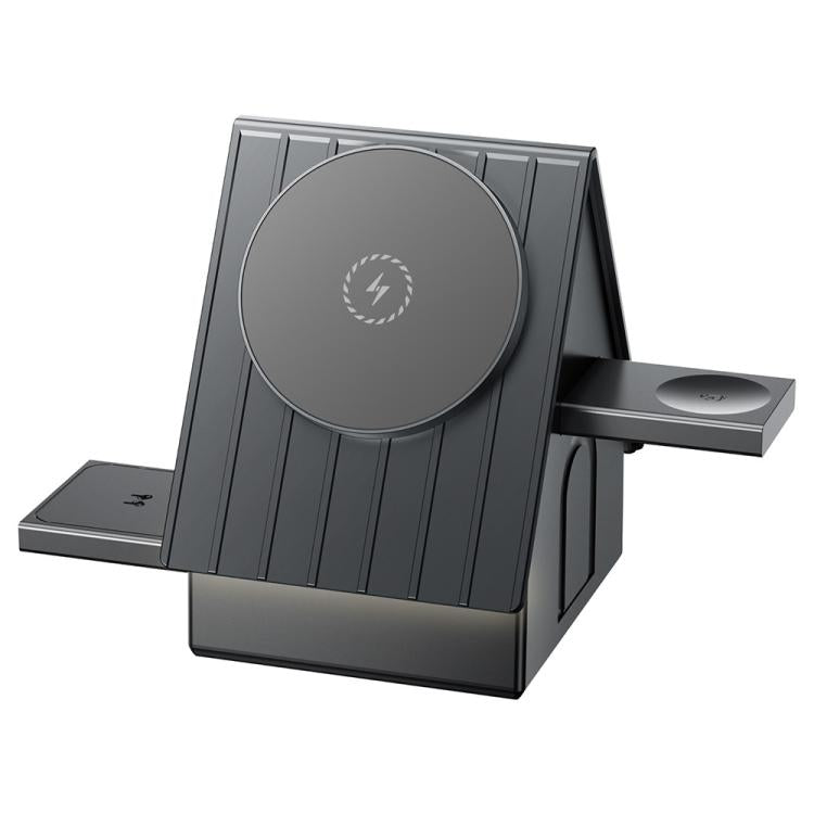 G68 15W Desktop Magnetic Charging Dock 3 in 1 Wireless Charger for Watch / Phone / Earbuds