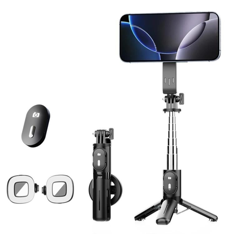 P08Y Pro F2 Portable Travel Selfie Stick Tripod Mini MagSafe Phone Stand with Remote Control and Fill Lights