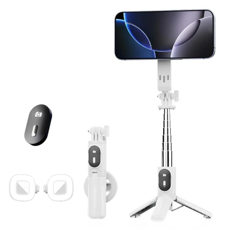 P08Y Pro F2 Portable Travel Selfie Stick Tripod Mini MagSafe Phone Stand with Remote Control and Fill Lights