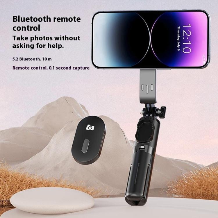 P08Y Pro F2 Portable Travel Selfie Stick Tripod Mini MagSafe Phone Stand with Remote Control and Fill Lights