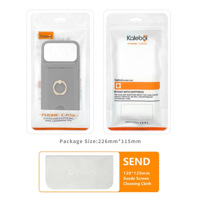 Kalebol Strong MagSafe Ring Magnetic Card Bag Holder Leather Phone Case