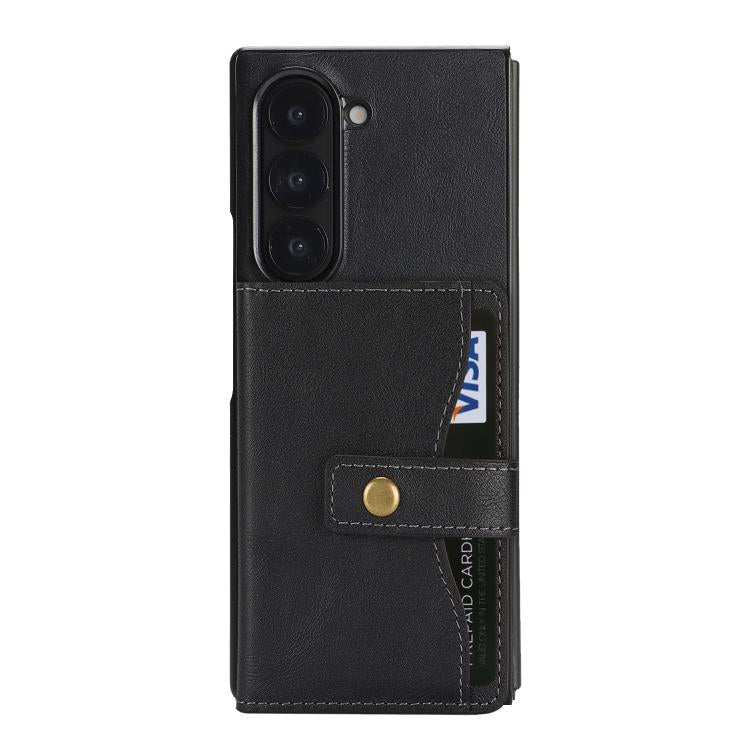 Kalebol Magnetic Button Card Bag MagSafe Ring Leather Phone Case