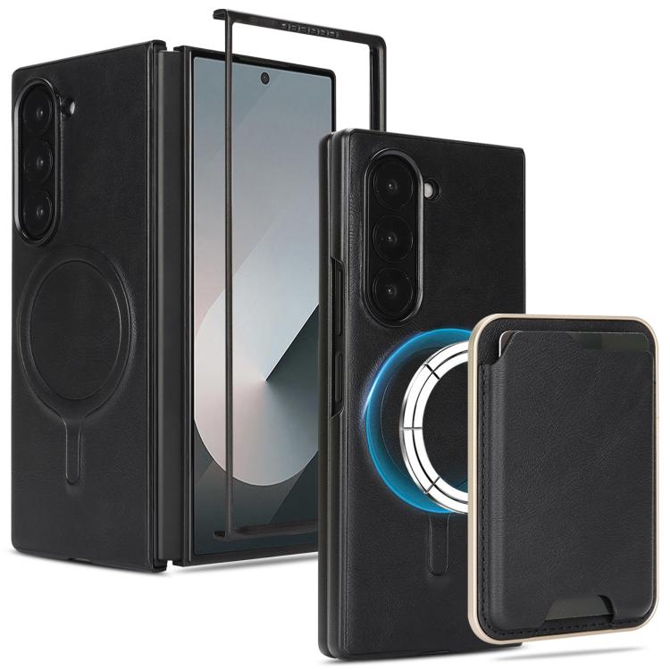 Kalebol Slim MagSafe Ring Magnetic Card Bag Leather Phone Case