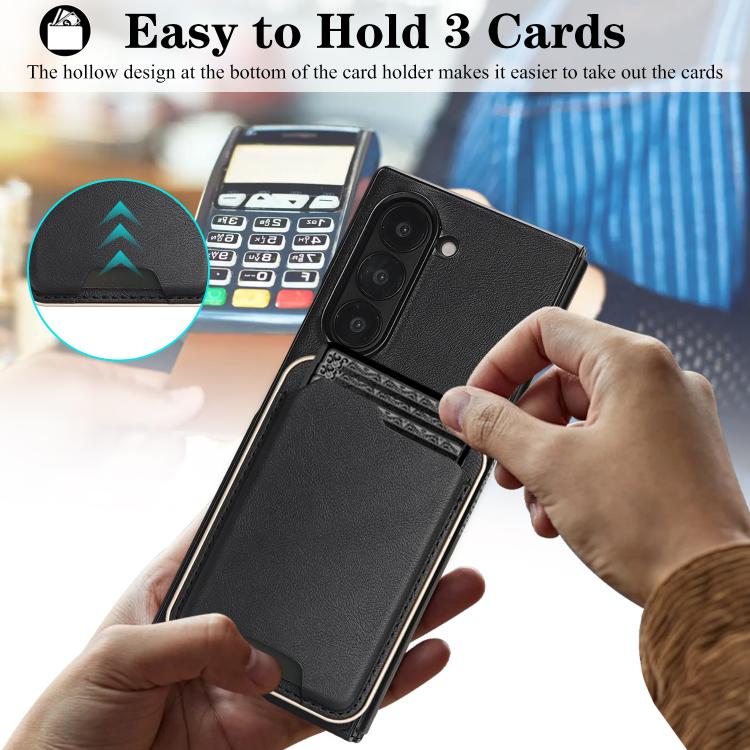 Kalebol Slim MagSafe Ring Magnetic Card Bag Leather Phone Case