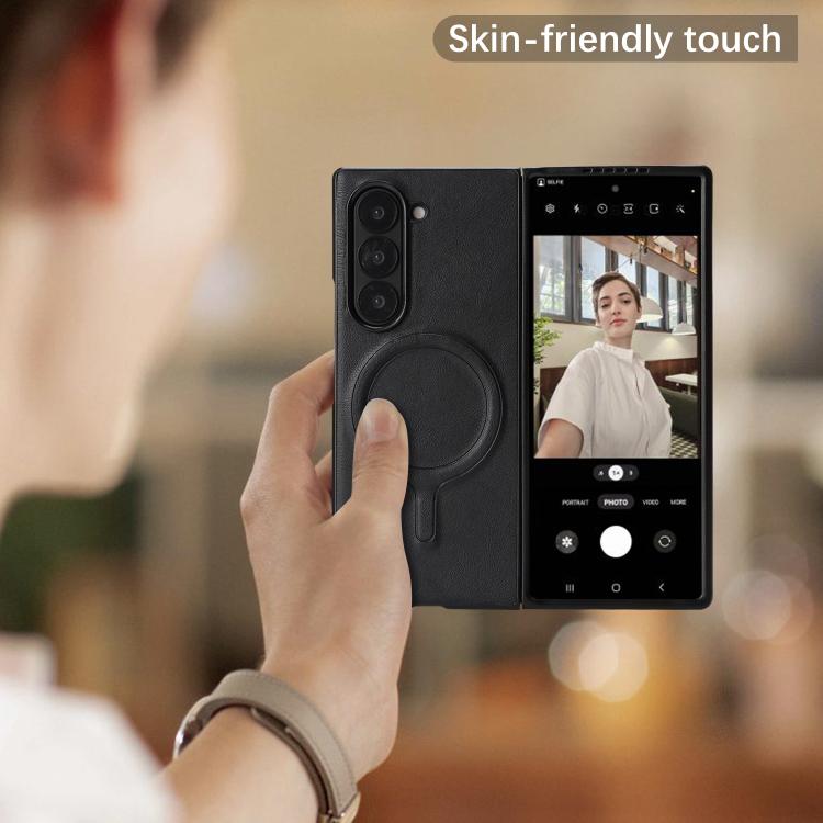 Kalebol Slim MagSafe Ring Magnetic Card Bag Leather Phone Case