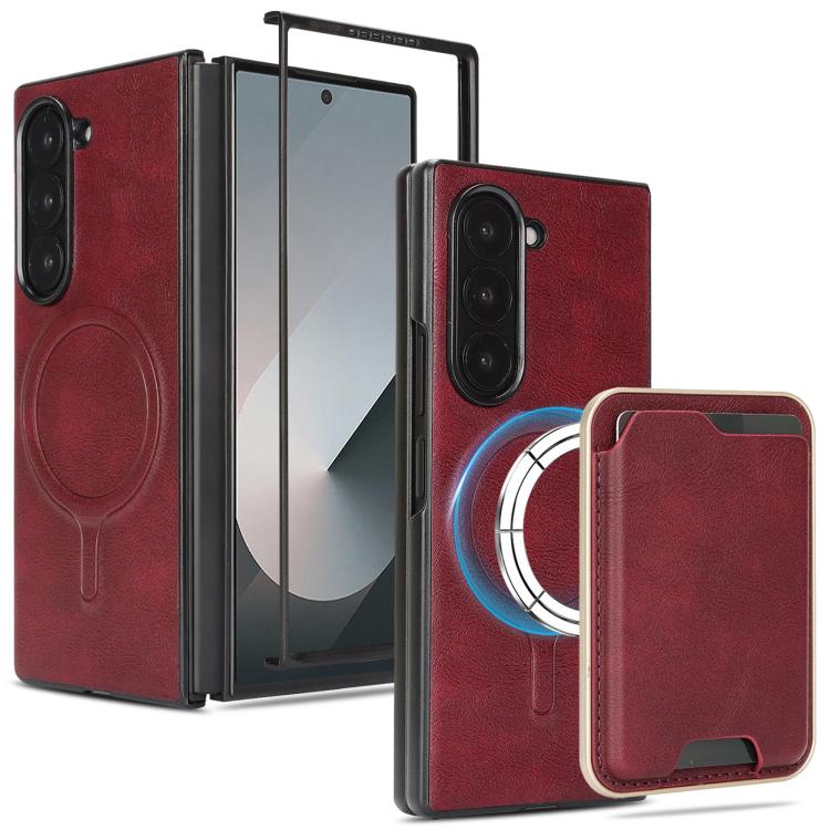 Kalebol Slim MagSafe Ring Magnetic Card Bag Leather Phone Case