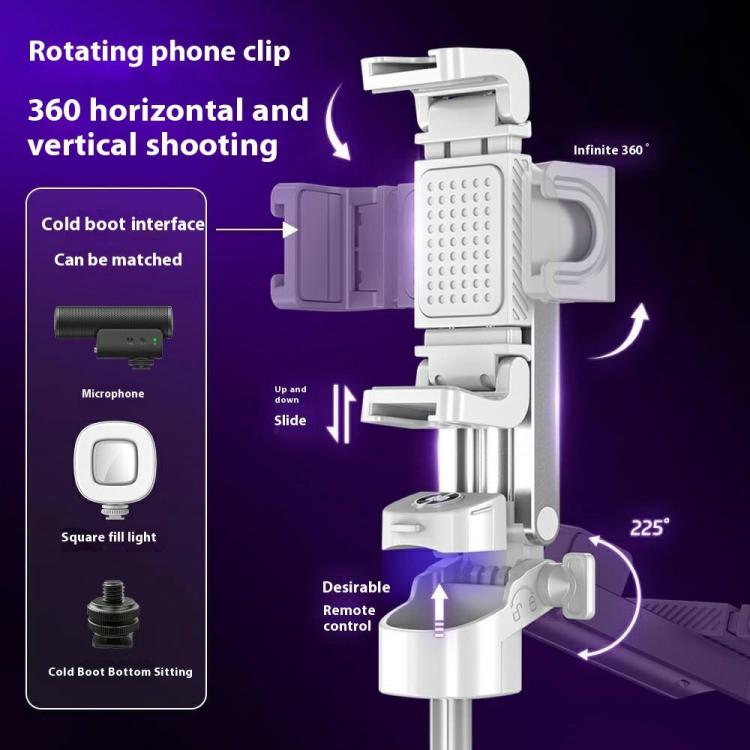 P25 Extendable Anti-shake Four-Legged Stand Portable Handheld Phone Selfie Stick