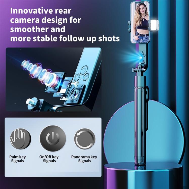 Q530TK Portable Metal Phone Stand Selfie Stick Expandable Auto Face Tracking Tripod