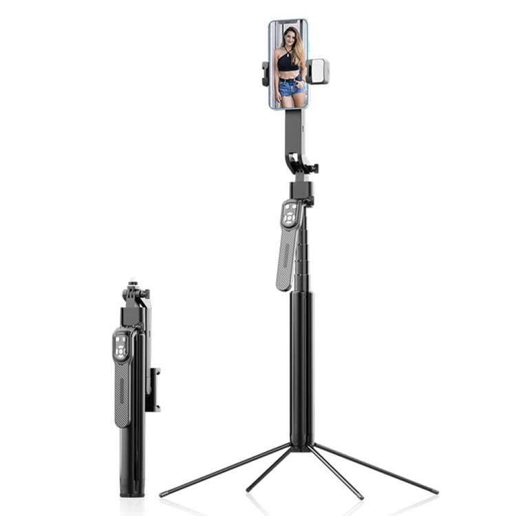 Q530TK Portable Metal Phone Stand Selfie Stick Expandable Auto Face Tracking Tripod with Single Fill Light