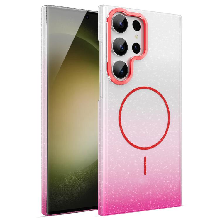 Gold Diamond Glitter Gradient MagSafe Shockproof Phone Case, For Samsung Galaxy A25 5G, For Samsung Galaxy S23 FE 5G, For Samsung Galaxy A24 4G, For Samsung Galaxy A23 4G / 5G, For Samsung Galaxy A14 4G / 5G, For Samsung Galaxy A34 5G                  ...