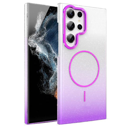 Gold Diamond Glitter Gradient MagSafe Shockproof Phone Case, For Samsung Galaxy A53 5G, For Samsung Galaxy A33 5G, For Samsung Galaxy A13 4G, For Samsung Galaxy S22 Ultra 5G, For Samsung Galaxy A32 4G, For Samsung Galaxy A52 5G