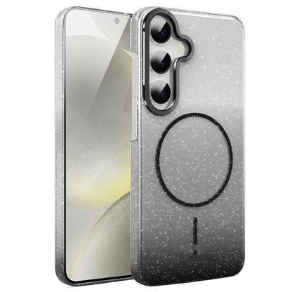 Gold Diamond Glitter Gradient MagSafe Shockproof Phone Case, For Samsung Galaxy S24 FE 5G, For Samsung Galaxy A15 4G / 5G, For Samsung Galaxy A55 5G, For Samsung Galaxy A35 5G, For Samsung Galaxy S24 Ultra 5G, For Samsung Galaxy S24+ 5G                ...