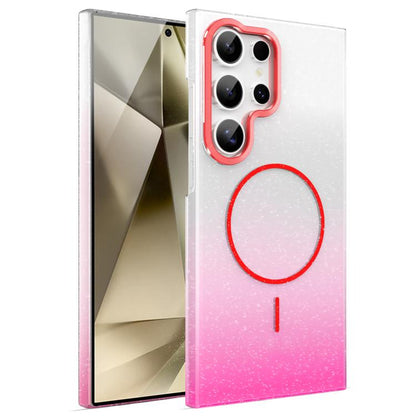 Gold Diamond Glitter Gradient MagSafe Shockproof Phone Case, For Samsung Galaxy S24 FE 5G, For Samsung Galaxy A15 4G / 5G, For Samsung Galaxy A55 5G, For Samsung Galaxy A35 5G, For Samsung Galaxy S24 Ultra 5G, For Samsung Galaxy S24+ 5G                ...