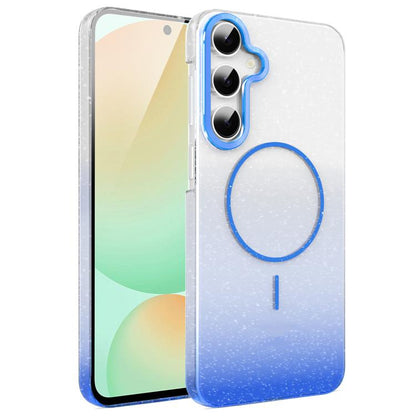 Gold Diamond Glitter Gradient MagSafe Shockproof Phone Case, For Samsung Galaxy S24 FE 5G, For Samsung Galaxy A15 4G / 5G, For Samsung Galaxy A55 5G, For Samsung Galaxy A35 5G, For Samsung Galaxy S24 Ultra 5G, For Samsung Galaxy S24+ 5G                ...