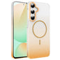 Gold Diamond Glitter Gradient MagSafe Shockproof Phone Case, For Samsung Galaxy S24 FE 5G, For Samsung Galaxy A15 4G / 5G, For Samsung Galaxy A55 5G, For Samsung Galaxy A35 5G, For Samsung Galaxy S24 Ultra 5G, For Samsung Galaxy S24+ 5G                ...