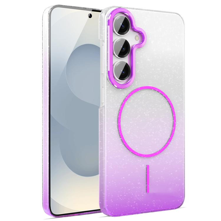 Gold Diamond Glitter Gradient MagSafe Shockproof Phone Case, For Samsung Galaxy S25 Edge 5G, For Samsung Galaxy A56 5G, For Samsung Galaxy A26 5G, For Samsung Galaxy A36 5G, For Samsung Galaxy S25 5G, For Samsung Galaxy S25+ 5G                         ...