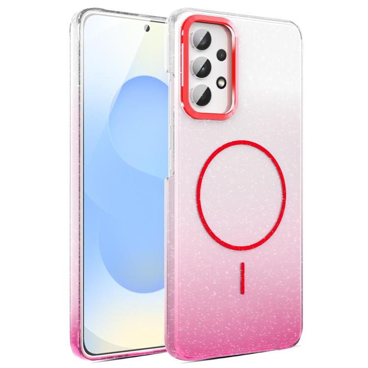 Gold Diamond Glitter Gradient MagSafe Shockproof Phone Case, For Samsung Galaxy A53 5G, For Samsung Galaxy A33 5G, For Samsung Galaxy A13 4G, For Samsung Galaxy S22 Ultra 5G, For Samsung Galaxy A32 4G, For Samsung Galaxy A52 5G