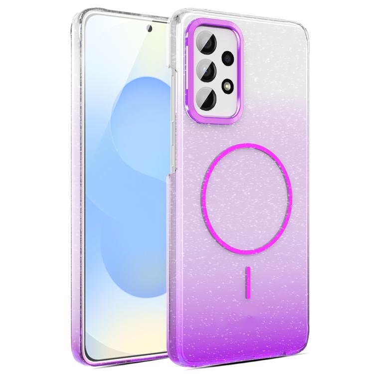 Gold Diamond Glitter Gradient MagSafe Shockproof Phone Case, For Samsung Galaxy A53 5G, For Samsung Galaxy A33 5G, For Samsung Galaxy A13 4G, For Samsung Galaxy S22 Ultra 5G, For Samsung Galaxy A32 4G, For Samsung Galaxy A52 5G