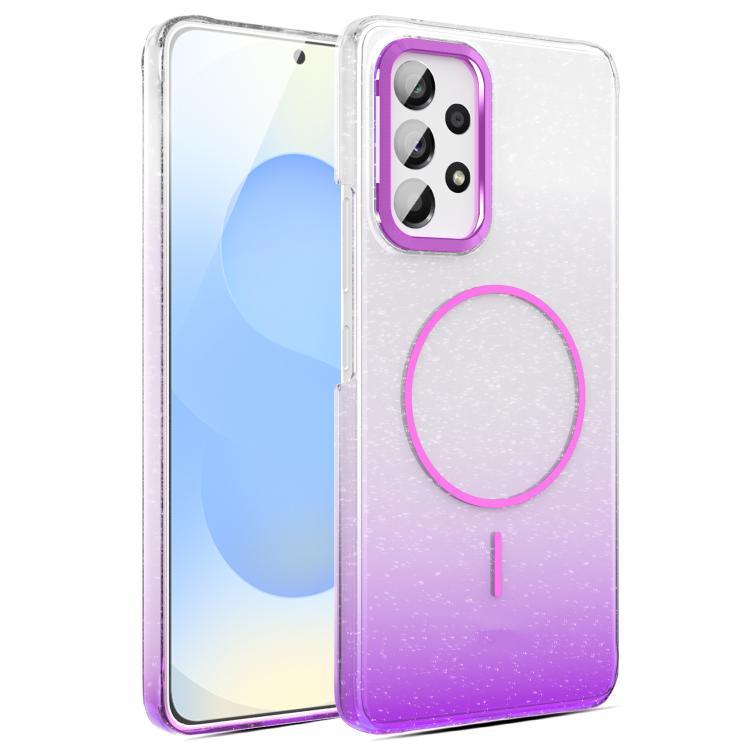 Gold Diamond Glitter Gradient MagSafe Shockproof Phone Case, For Samsung Galaxy A53 5G, For Samsung Galaxy A33 5G, For Samsung Galaxy A13 4G, For Samsung Galaxy S22 Ultra 5G, For Samsung Galaxy A32 4G, For Samsung Galaxy A52 5G