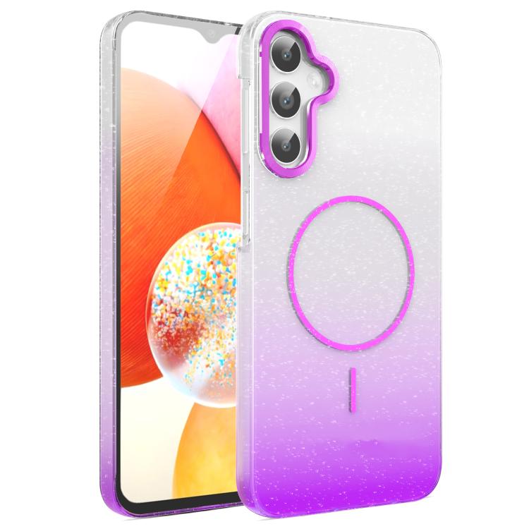 Gold Diamond Glitter Gradient MagSafe Shockproof Phone Case, For Samsung Galaxy A25 5G, For Samsung Galaxy S23 FE 5G, For Samsung Galaxy A24 4G, For Samsung Galaxy A23 4G / 5G, For Samsung Galaxy A14 4G / 5G, For Samsung Galaxy A34 5G                  ...