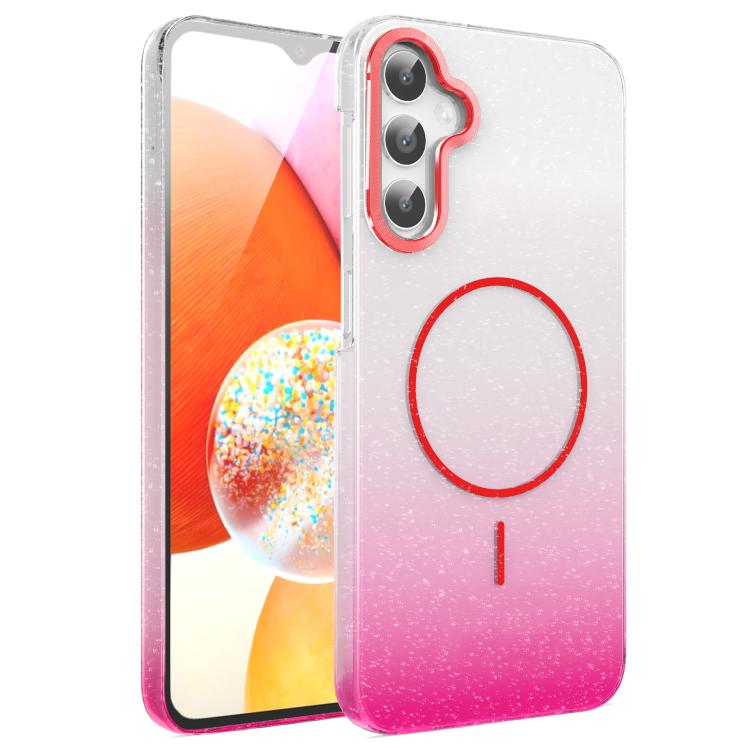 Gold Diamond Glitter Gradient MagSafe Shockproof Phone Case, For Samsung Galaxy A25 5G, For Samsung Galaxy S23 FE 5G, For Samsung Galaxy A24 4G, For Samsung Galaxy A23 4G / 5G, For Samsung Galaxy A14 4G / 5G, For Samsung Galaxy A34 5G                  ...
