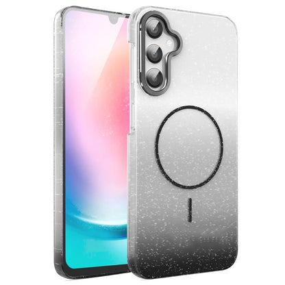 Gold Diamond Glitter Gradient MagSafe Shockproof Phone Case, For Samsung Galaxy A25 5G, For Samsung Galaxy S23 FE 5G, For Samsung Galaxy A24 4G, For Samsung Galaxy A23 4G / 5G, For Samsung Galaxy A14 4G / 5G, For Samsung Galaxy A34 5G                  ...