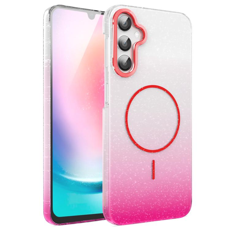Gold Diamond Glitter Gradient MagSafe Shockproof Phone Case, For Samsung Galaxy A25 5G, For Samsung Galaxy S23 FE 5G, For Samsung Galaxy A24 4G, For Samsung Galaxy A23 4G / 5G, For Samsung Galaxy A14 4G / 5G, For Samsung Galaxy A34 5G                  ...